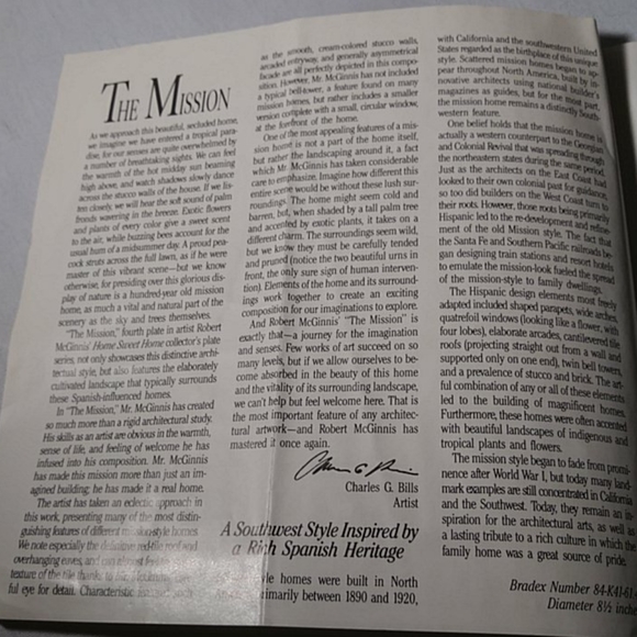 Knowles China Plate "The Mission" - Picture 7 of 10